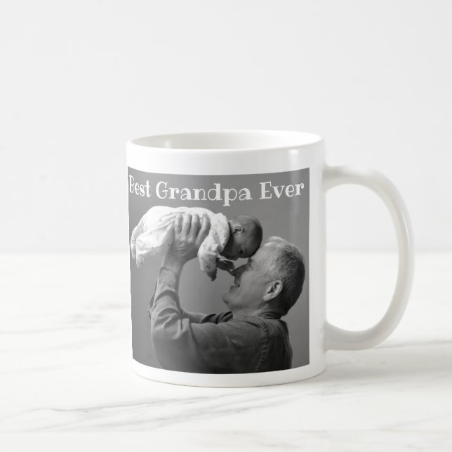 Bästa morfar någonsin Familjefotomorfar Kaffemugg (Höger)