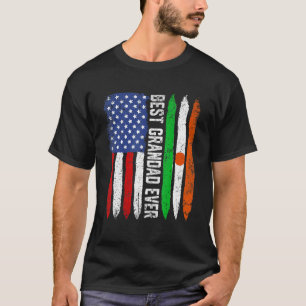 Bästa morfar någonsin Fars dag Niger US Flagga Ret T Shirt