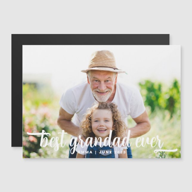 Bästa morfar någonsin Foto (Fram/baksida)