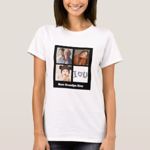 Bästa morfar någonsin Fotokollage T Shirt
