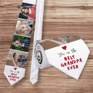 Bästa morfar någonsin Heart 4 Photo Collage Slips