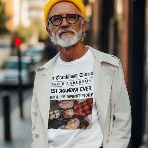 Bästa morfar någonsin-Personlig, nyhetsfoto T Shirt