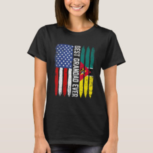 Bästa morfar någonsin USA Moçambique Flagga Fars d T Shirt