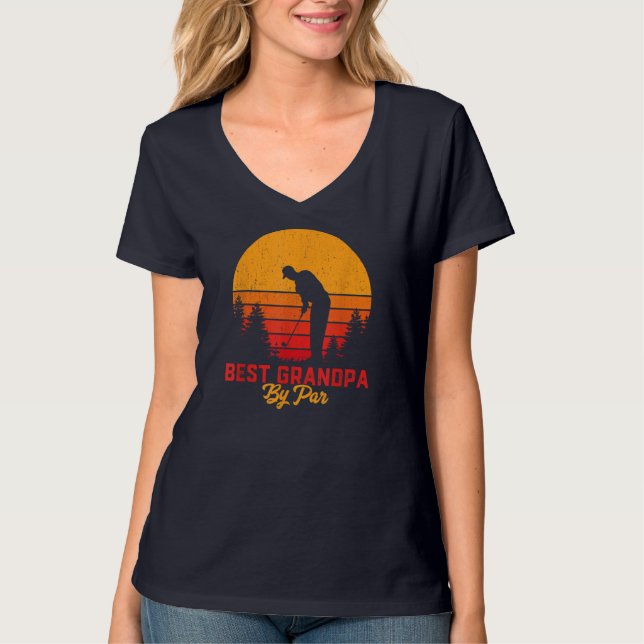 Bästa morfar per Älskare Golf Gift För manar Funny T Shirt (Framsida)