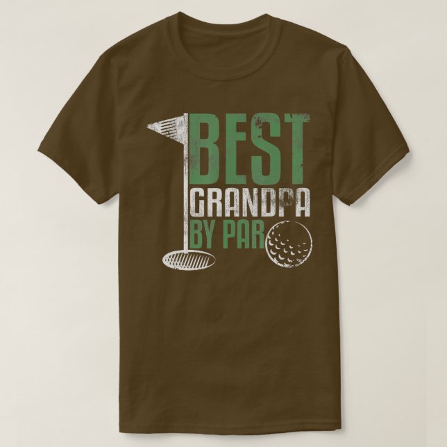 Bästa morfar per par Fars dag Golf Grandad Golfi T Shirt (Design framsida)
