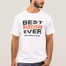 Bästa morfar-Personligen någonsin Typografi T Shirt
