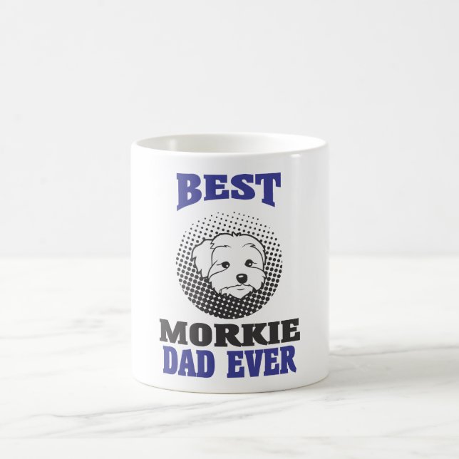 Bästa Morkie Pappa någonsin Mugg-gåva Kaffemugg (Center)