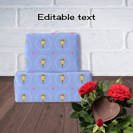 Bästa mormétrofi-anpassningsbar, textblått födelse presentpapper