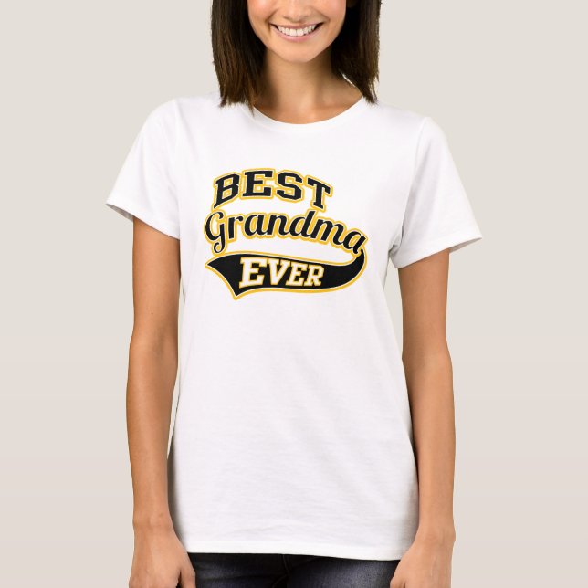 Bästa mormor Aldrig Ballpark Stil T-shirt (Framsida)