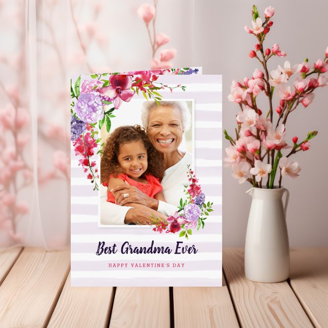Bästa mormor Alla hjärtans dag Foto Hälsning Kort (Skapare uppladdad)