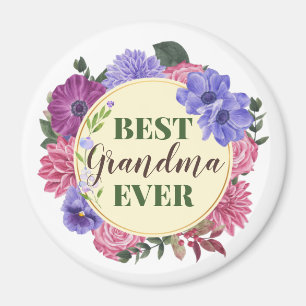 Bästa mormor Alltid blommigt andedräkt Magnet