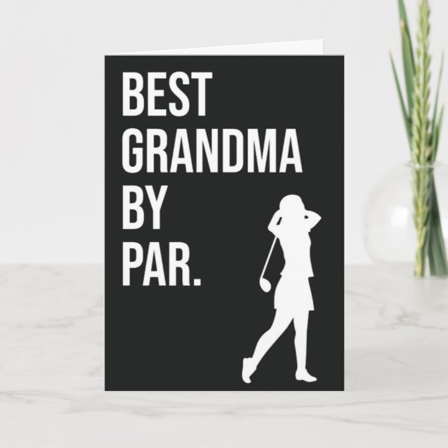 Bästa Mormor Av Par Rolig Golf Kort Mormor (Framsida)