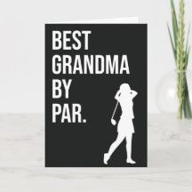 Bästa Mormor Av Par Roligt Golf Kort Mormor