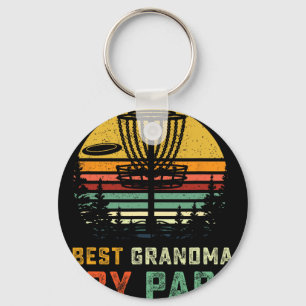 Bästa mormor disk golf present mormor frisbees D Nyckelring
