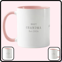 Bästa Mormor Est Anpassad Datum Minimalistisk Eleg