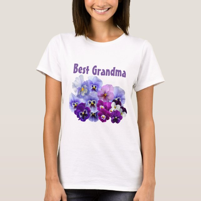 Bästa mormor farmor T-shirt presentidé (Framsida)