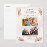 Bästa mormor fotokollektion Blommig