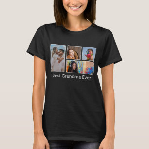 Bästa mormor, fyra foto-Anpassningsbar T Shirt