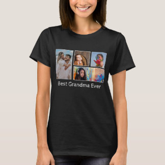 Bästa mormor, fyra foto-Anpassningsbar T Shirt