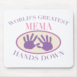 Bästa Mormor Hands Down T-shirt Musmatta