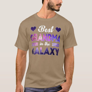 Bästa mormor i Galaxy Lycklig-dagstidningen T Shirt