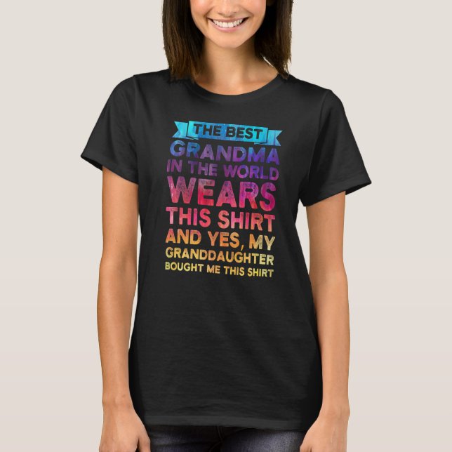Bästa mormor i världens mordotter t shirt (Framsida)