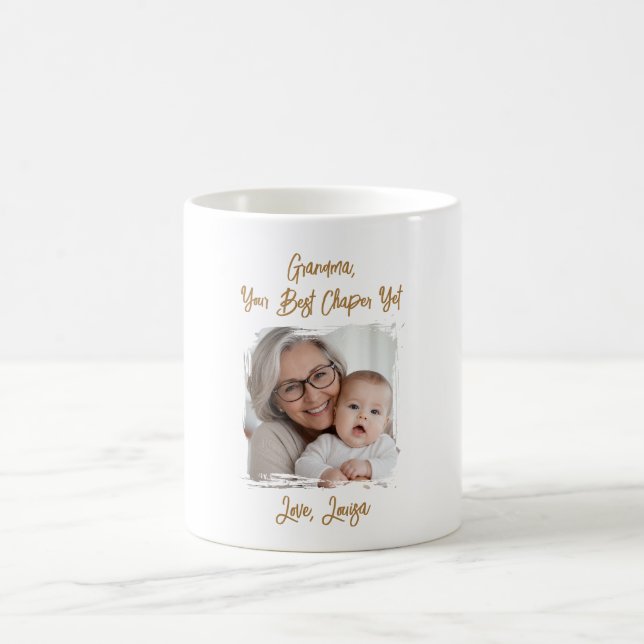 Bästa mormor kapitel foto barnbarn kaffemugg (Center)
