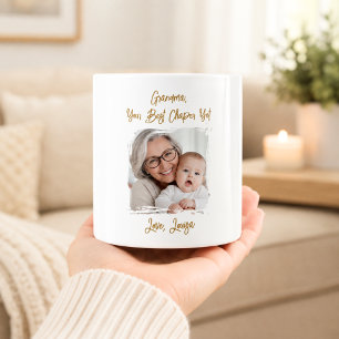 Bästa mormor kapitel foto barnbarn kaffemugg
