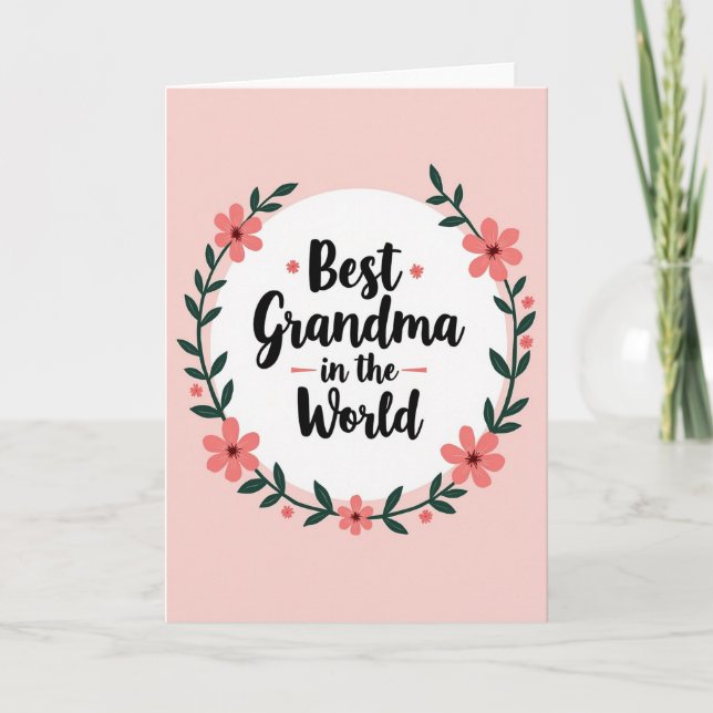 Bästa mormor kort manus (Framsida)