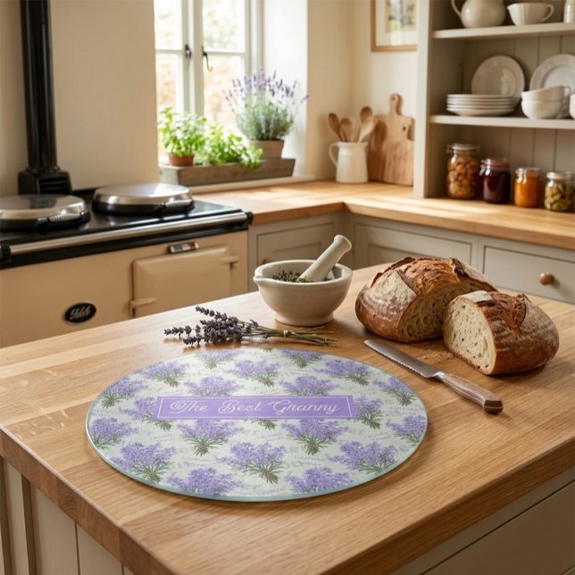 Bästa Mormor Lavendel Personlig Glas (Skapare uppladdad)