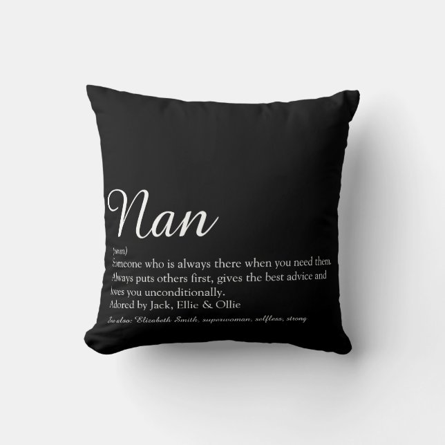 Bästa mormor, mormor definition kudde (Framsida)