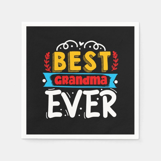 Bästa mormor Mors dag middag party Pappersservett (Framsidan)