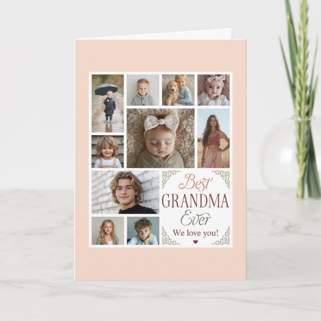 Bästa Mormor/Moster Någonsin 10 Fotosammanställnin Kort (Framsida)