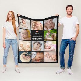 Bästa mormor någonsin, 11-fotokollage fleecefilt