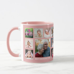 Bästa mormor någonsin 18-familjens fotosamlingspla mugg