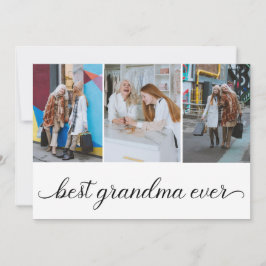 Bästa mormor någonsin 3 Fotokollage Platt kort