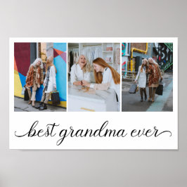 Bästa mormor någonsin, 3 fotokollage poster