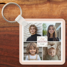 Bästa mormor någonsin 4 fotokollage nyckelring