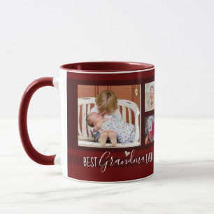 Bästa mormor någonsin 6 fotokollage mugg