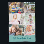 Bästa mormor någonsin 6 Grönt för fotomurbruk Kökshandduk<br><div class="desc">Personlig kökshanddukar för bästa mormor någonsin (redigerbart) med 6 av dina favoritfoton. Fotomallen är inställd för att du ska kunna lägga till bilder, som visas i liggande och kvadrat/instagram stil för att skapa ett minimaskrutnät för stil. Neutralt stil i en grönt med två ton, till kostym varje köksdekanter från gården...</div>