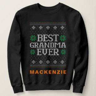 Bästa mormor någonsin Anpassat namn - fult jul T Shirt