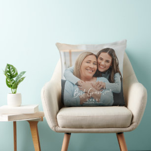 Bästa Mormor NÅGONSIN Anpassat Två Foto Minne Kudde