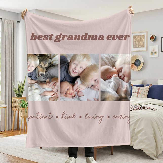 Bästa mormor någonsin Anpassningsbar Fleecefilt (Skapare uppladdad)