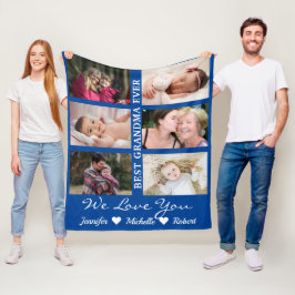 Bästa mormor någonsin Anpassningsbar Fotos Grandch Fleecefilt