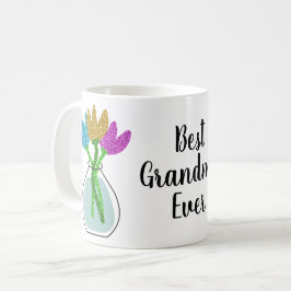 Bästa mormor någonsin Blommigt Kaffemugg