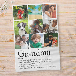 Bästa mormor någonsin Definition 9 Fotokollage Kökshandduk