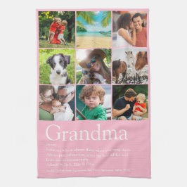 Bästa mormor någonsin Definition 9 Fotokollage Ros Kökshandduk