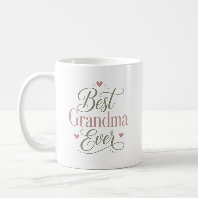 Bästa mormor någonsin Elegant gåva Kaffemugg (Vänster)
