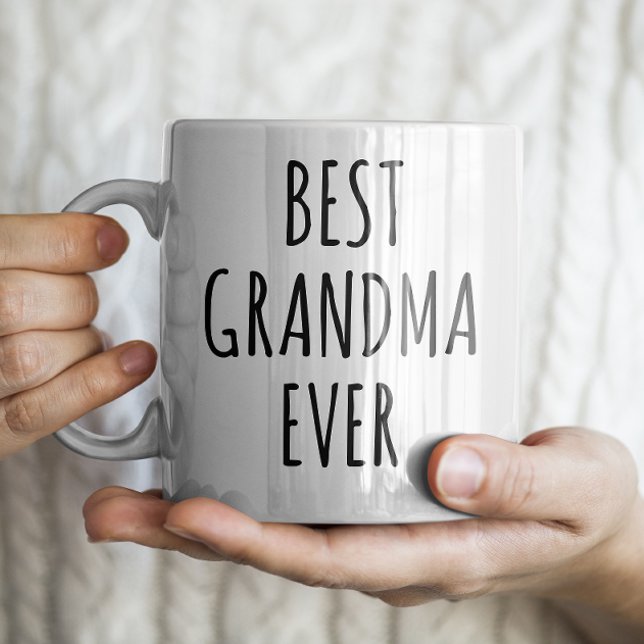 "Bästa mormor någonsin" enkelt Modern bondhus Kaffemugg (Skapare uppladdad)