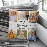 Bästa mormor någonsin - Farbarn Photo Collage Kudde<br><div class="desc">Fira "Best Grandma nånsin" med den här personligen "Grandchildren Photo Collage Dekorativ kudde". Den här tankeväckande presenten innehåller en lovande arrangerad kollage av omhuldade foton som fångar speciella ögonblick, kompletterad med ett hjärtligt budskap. Den är gjord av mjuk väv av hög kvalitet och ger både komfort och stil till alla...</div>